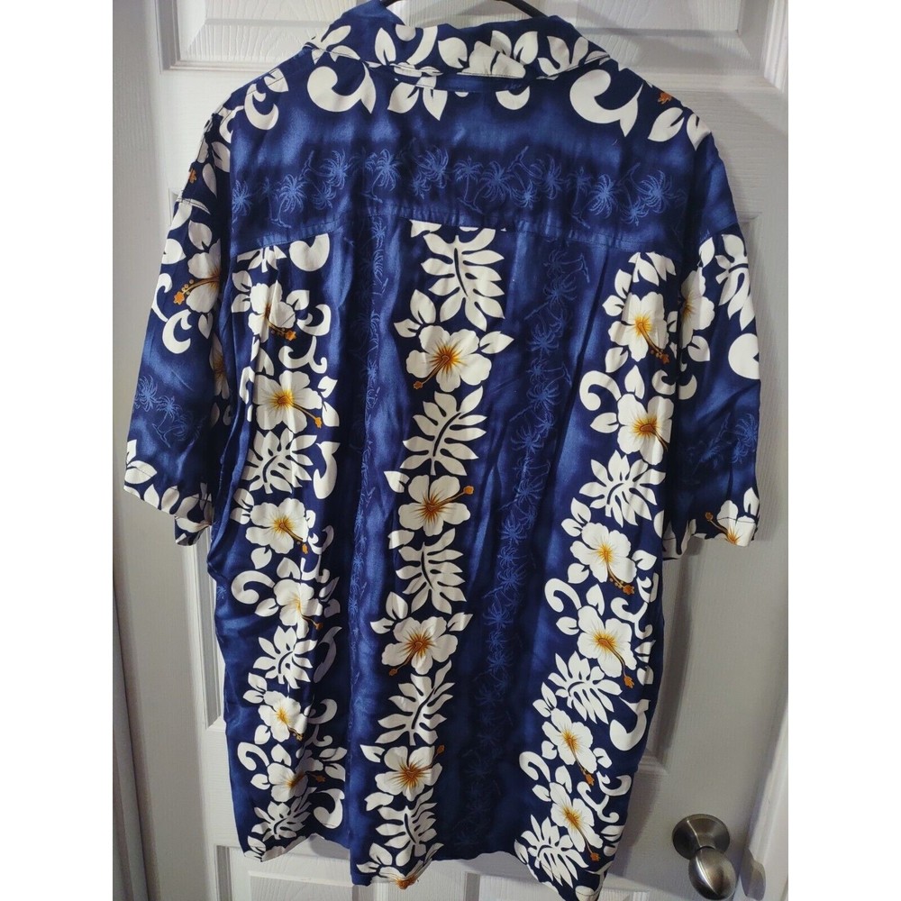 Blue Sky Shirt Size XL Blue Multicolor Floral Button down Collar Looks Big - Picture 5 of 9